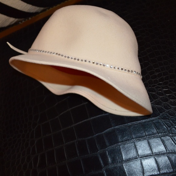 ?Frank Olive 100% Wool Hat with Rhinestones*NEW main image 8